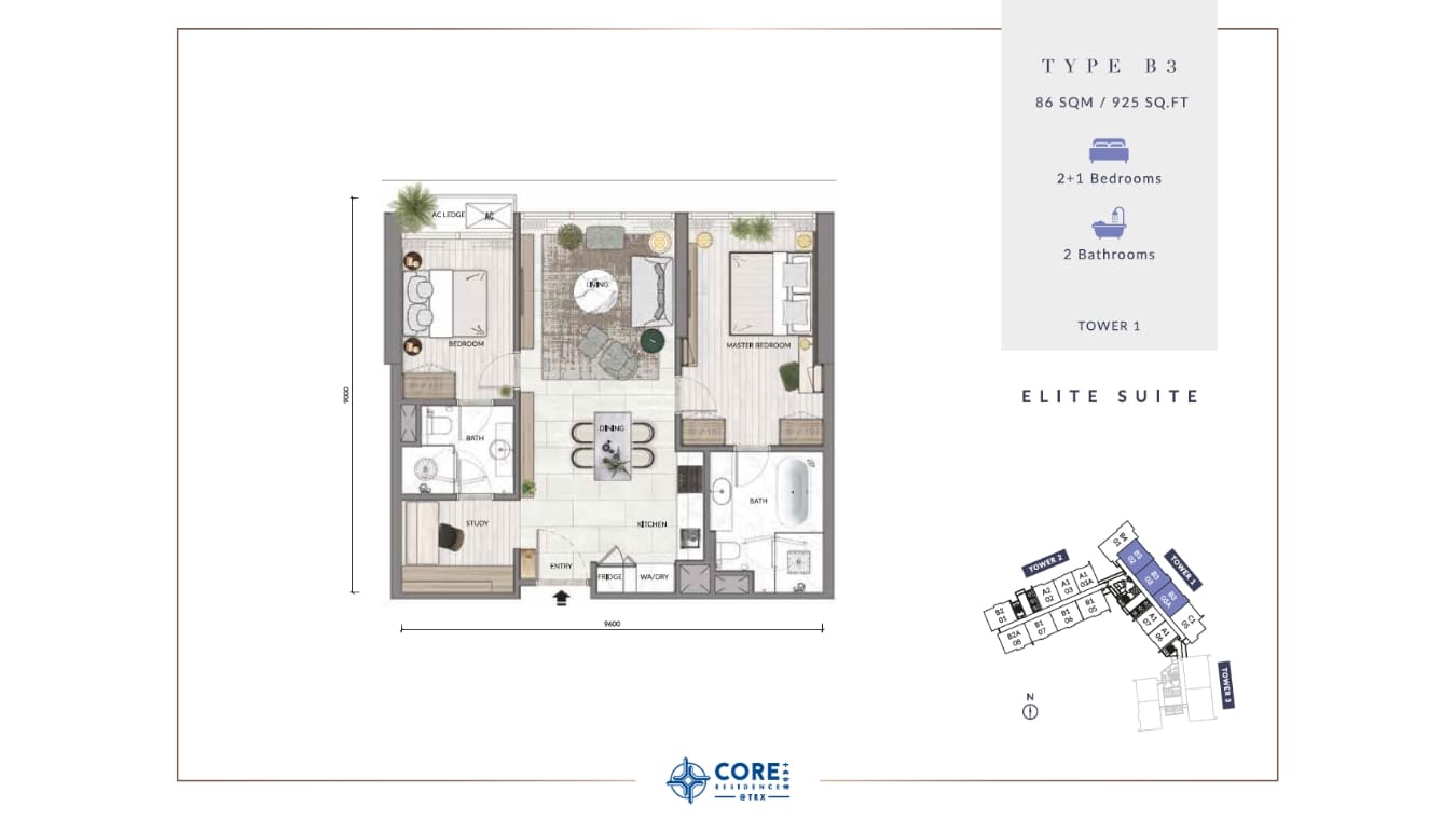 Core Residence Layout Plan